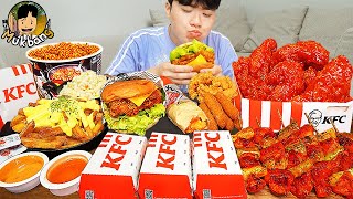 ASMR MUKBANG KFC 양념 치킨먹방 치즈 햄버거 치즈스틱 후라이드치킨 amp 레시피 CRISPY FRIED CHICKEN CHEESE BURGER EATING SOUND [upl. by Gabby691]