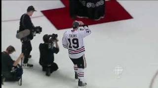 Toews accepts the Cup and Passes to Hossa [upl. by Eidarb]