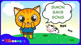 SIMON SAYS  The Kiboomers PRESCHOOL SONGS amp NURSERY RHYMES GAME shorts kidssongs [upl. by Ecerehs]