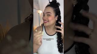 Finalizando o cabelo cacheado com o creme de pentear da Salon Line [upl. by Au]