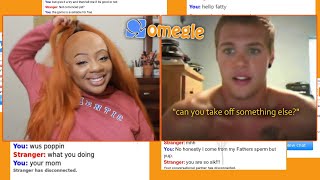 Switching My Wigs On Omegle Mid Conversation things got weird [upl. by Ilarin502]