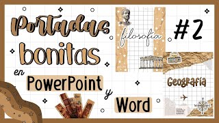 PORTADAS DIGITALES VINTAGE EN WORD Y POWERPOINT PT 2💻 I ROOS NOTES [upl. by Norre]