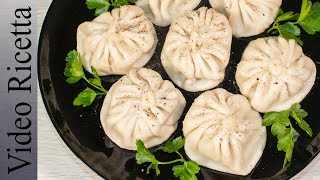 Saporiti Ravioli Georgiani  Khinkali  Khinkali  Delicious Georgian dumpling  Video Ricetta [upl. by Nomyar676]