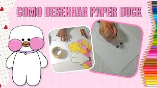 COMO DESENHAR UM PAPER DUCK  Pato de papel do TikTok [upl. by Eelac]