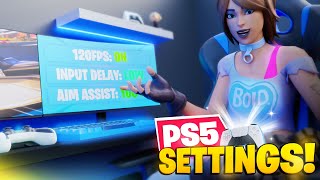 BEST PS5 120FPS Controller Fortnite SettingsSensitivity UPDATED Console Competitive Settings [upl. by Picardi990]