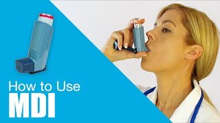 How to use Metered Dose Inhaler MDI [upl. by Aronaele]