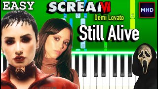 Demi Lovato  Still Alive  Piano Tutorial EASY From Scream VI [upl. by Meagher]