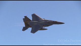 2023 Barksdale AFB Air Show  F15 burner passes [upl. by Inalawi837]