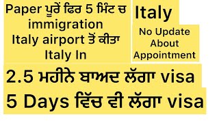 Italy🇮🇹Updation about immigrationappointments and visa process [upl. by Namielus325]