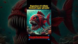 Superhero amp villain themed super piranha 💥 Avengers DC Marvel Character shorts marvel viralshorts [upl. by Levan]