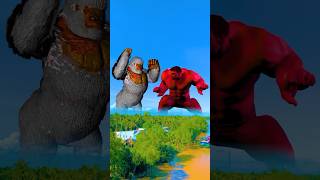 Summon red hulk to destroy king kong save spider manshorts [upl. by Iggem]