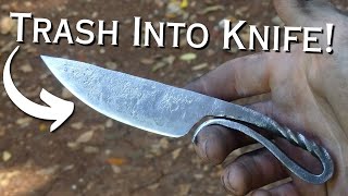 Forging a Knife out of Rebar [upl. by Perkins]