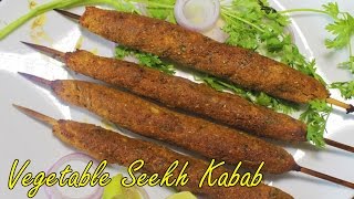 Veg Seekh Kabab  Quick And Easy Veg Starter  Appetizer  Crispy Snack Recipe [upl. by Noled]