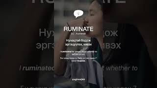 RUMINATE v [upl. by Yerok]