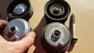 Replacing tensioner pulley and idler pulley to stop belt bearing noise  2002 GMC Savana 3500 [upl. by Harris]