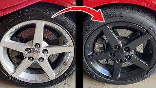 How To Paint Rims FAST and CHEAP Best Method [upl. by Enair292]