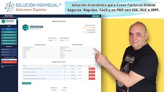 Solución Económica para Crear Facturas Online Seguras Rápidas Fácil y en PDF con IVA IGIC e IRPF [upl. by Concepcion449]