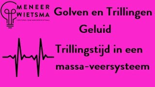 Natuurkunde uitleg Golven en Trillingen 6 Trillingstijd in massaveersysteem [upl. by Zysk]