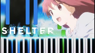 Porter Robinson amp Madeon  Shelter Piano Tutorial MIDI Sheet Music [upl. by Jane]