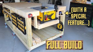 How to Make a Workbench with a Built In Table Saw [upl. by Lledal]