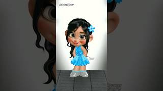 Vanellope glowup transformation in beautiful dress vanellope glowup dressup disneyprincess art [upl. by Donoho]