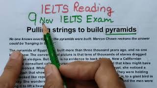 ielts reading tips  9nov2023 ieltsrecent exam READING  ieltsexam reading answers [upl. by Rebmik588]