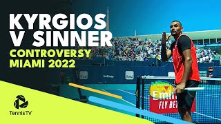 Kyrgios vs Sinner Controversy  Miami Open 2022 [upl. by Yeldar]