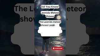 Leonids Meteor Shower space cosmos spacefacts LeonidsMeteorShower SkyWatching MeteorShowers [upl. by Mylander]