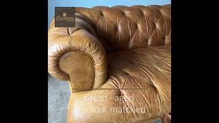 leatherrestoration leatherrepair furniturerestoration leathercouches [upl. by Betteann]