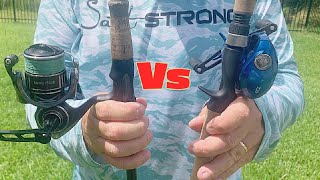 Casting Contest Baitcasting vs Spinning Reels Using Light Lures [upl. by Careaga]