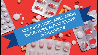 ACE Inhibitors ARBs Renin inhibitors aldosterone antagonists Pharmacology Clinical application [upl. by Goldshell]