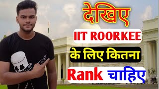 IIT ROORKEEHOW MUCH RANK IS NEEDED FOR IIT ROORKEEIIT ROORKEE CAMPUSJEE MAIN 2021 DATEIITJEE [upl. by Berky]