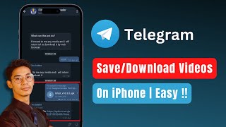 How to Save  Download Video From Telegram IPhone  iPad Updated Tutorial [upl. by Aissatan]