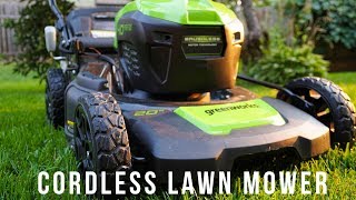 Greenworks 40V Cordless Electric Lawn Mower Review [upl. by Hcurob]