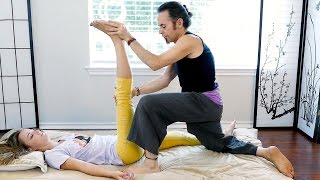 How to Do Thai Massage for Lower Back Pain amp Hip Pain Relief Part 1 [upl. by Adiam546]