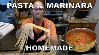 How to make PASTA amp MARINARA sauce from scratch [upl. by Prager]