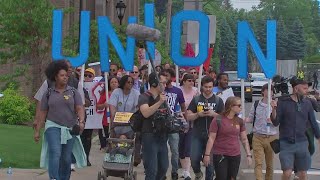 UPMC workers walk off the job on Tuesday [upl. by Kliment]