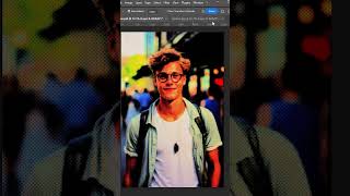 Pop Art Halftone Effect in Photoshop shorts photoshop [upl. by Toiboid]