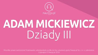 DZIADY III  Adam Mickiewicz  streszczenie i opracowanie lektury  nauqa [upl. by Jerz]