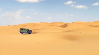 Im UTF 5t MAN HX60 durch die Sahara  EXMO Truck im Sand  Republic DRIVE [upl. by Ahseikal]