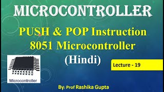 Lecture no19 PUSH and POP Instruction In 8051 Microcontroller Hindi  Stack Operation In 8051 MC [upl. by Dylane567]