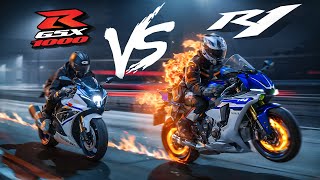 Yamaha R1 2016 VS Suzuki GSXR 1000 L7 [upl. by Kathrine621]