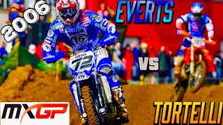 STEFAN EVERTS VS SEBASTIEN TORTELLI  2006 MXGP [upl. by Atsejam398]