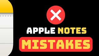 11 Mistakes in Apple Notes  Tips for Beginners [upl. by Odraode533]