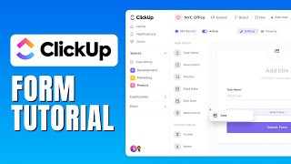 Clickup Form Tutorial  How To Use Forms In Clickup [upl. by Zeba582]