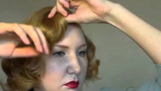 Easy 40s  50s Short Hair Do Using Rollers [upl. by Frankhouse356]