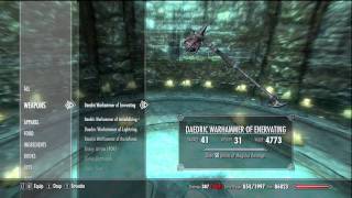 Skyrim Atronach Forge  Random Enchanted Daedric Armor amp Weapons [upl. by Gnoz]