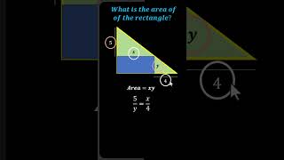 ACTSAT Math Find the Area of a Rectangle Inside a Right Triangle [upl. by Zetrok]