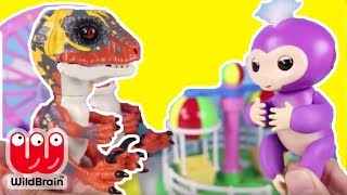 DINOSAUR FINGERLINGS open Surprise Toys with McDonalds Happy Meal [upl. by Anires]