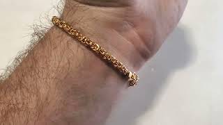 How its made 14k gold byzantine bracelet [upl. by Wolpert]